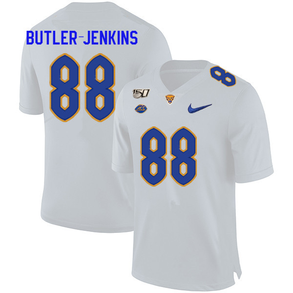 2019 Men #88 Dontavius Butler-Jenkins Pitt Panthers College Football Jerseys Sale-White